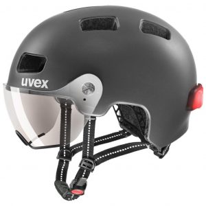 uvex rush visor/dark silver mat/ ltm silver cat.